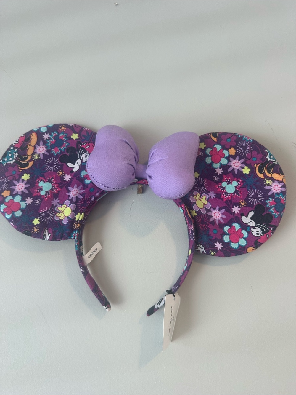 Vera Bradley Purple Floral Minnie Ears Headband
